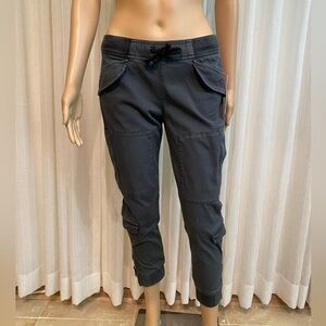 NWT Hudson Runaway Flight Pants Black Drawstring Waist 8 Pockets Size 25